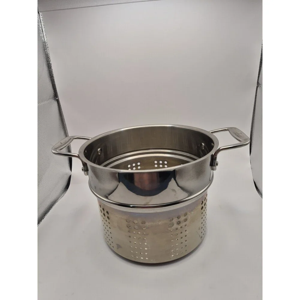 All-Clad Stainless Steel Pasta Strainer Colander Pot Insert 7